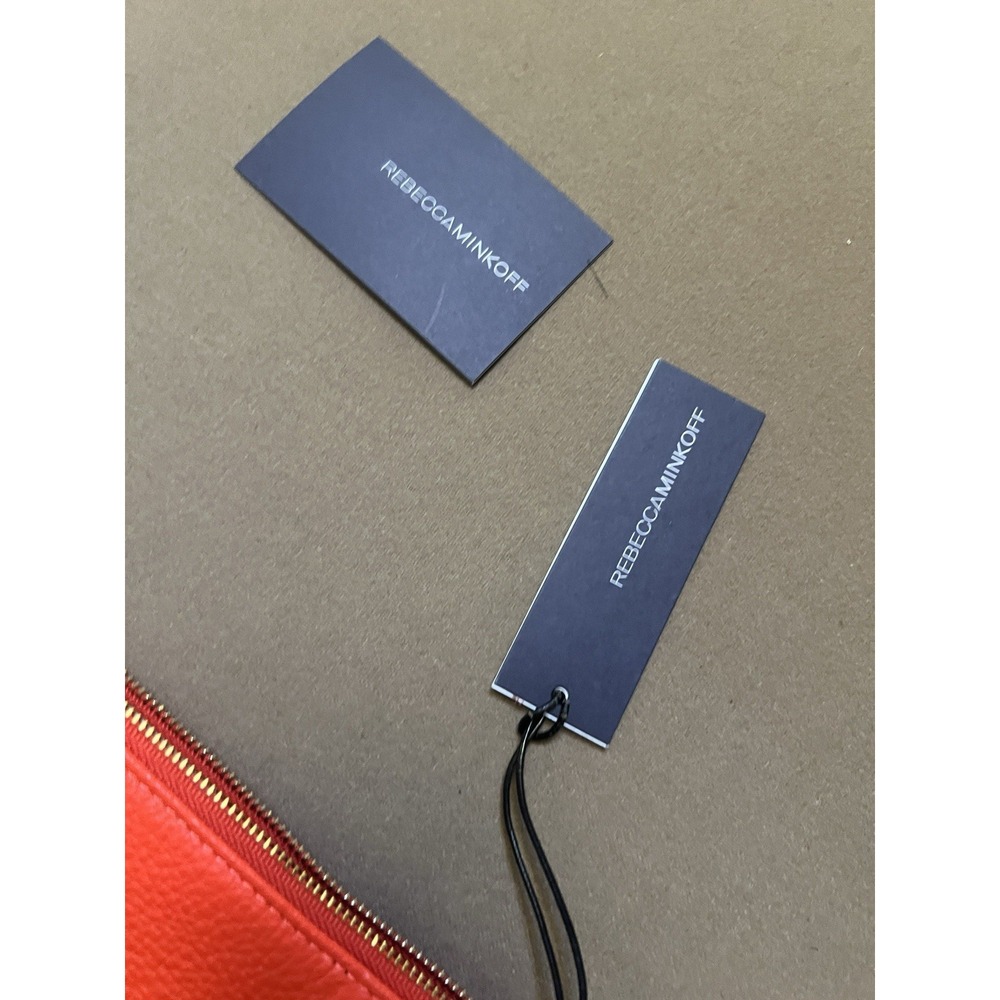 Rebecca Minkoff Genuine Leather Red Crossbody/Clutch Bag Adjustable Strap Zip - Picture 4 of 6